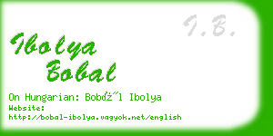 ibolya bobal business card